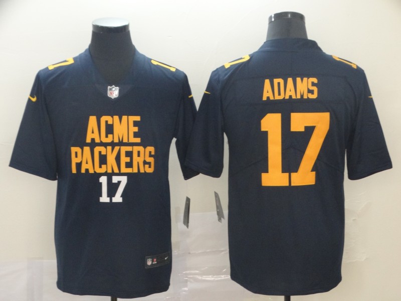 Men's Green Bay Packers Davante Adams #17 Navy City Edition Jersey